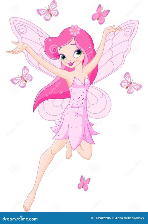 Cute Pink Spring Fairy Royalty Free Stock Photo Image 13982205