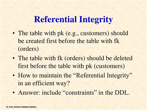 Ppt Justlee Database Referential Integrity Powerpoint Presentation