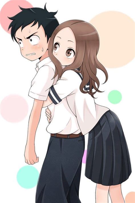 Takagi Hugs Nishikata Takagisan Dibujos Anime De Amor Personajes
