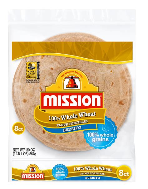 Mission 10 100 Whole Wheat Large Flour Tortillas 20oz8ct Brickseek