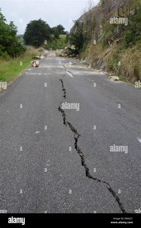 Earthquake Crack In Road