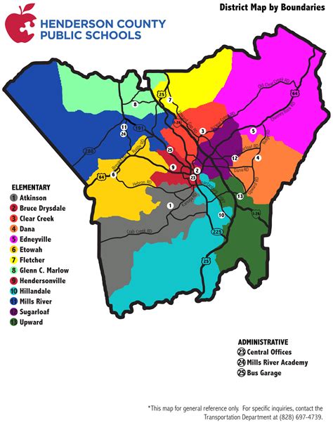 Henderson County Schools Locator Map