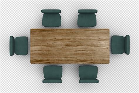 Premium Psd Scene Creator Top View Table And Chairs Transparent