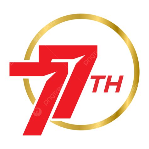 Gambar Logo Hut Ri 77 Dengan Lingkaran Emas Logo Hut Ri 77 Logo