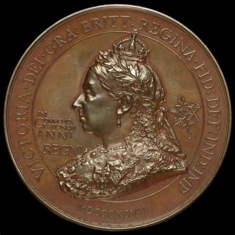 1897 Queen Victoria Diamond Jubilee Large Copper Medal By F Bowcher Rare