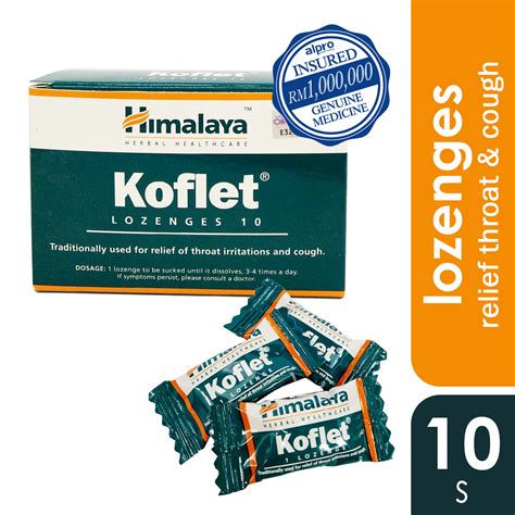 Himalaya Koflet Lozenges 10s For Cough Alpro Pharmacy