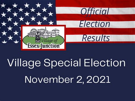 village of essex junction official results for special election city of essex junction vermont