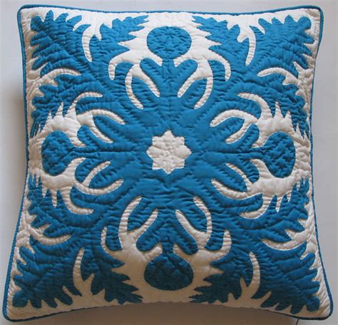 Hawaiian Quilt 2 Pillow Covers Cushions 100 Hand Quiltedhand