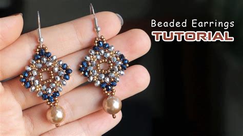 Quick And Easy To Make Beaded Earrings With Seed Beads And Rondelle Beads Youtube