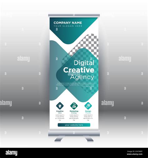 Creative Abstract Modern Corporate Business Vertical Roll Up Banner