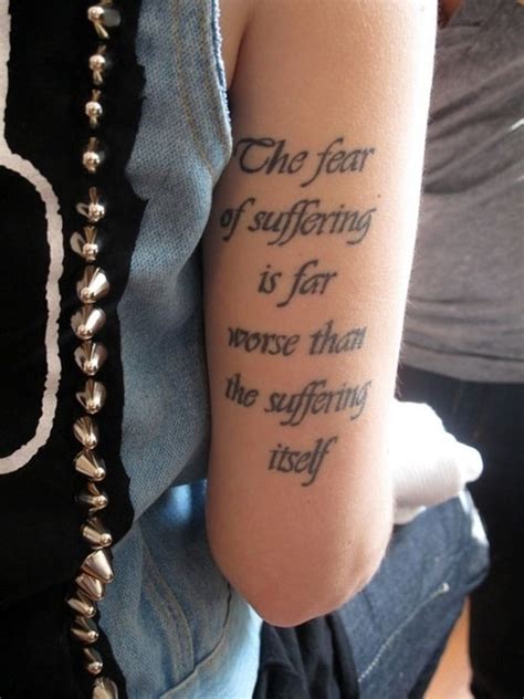 If you have a longer quote, then this really is the perfect spot as. Black cute quote tattoo on arm - | TattooMagz › Tattoo ...