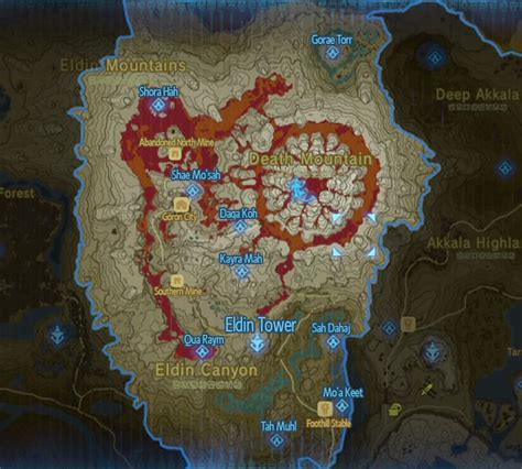 Legend Of Zelda Breath Of The Wild Full Shrine Map