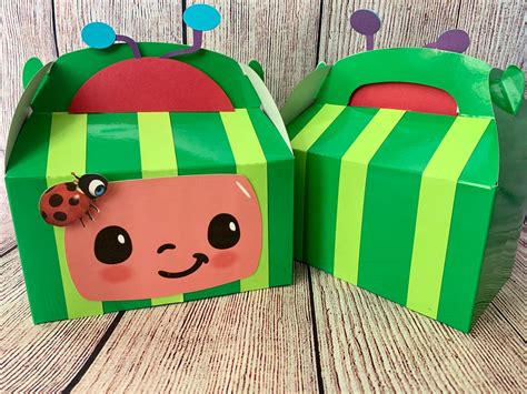 Cocomelon Party Favors Treat Boxes Set Of 12 Birthday Favors Etsy