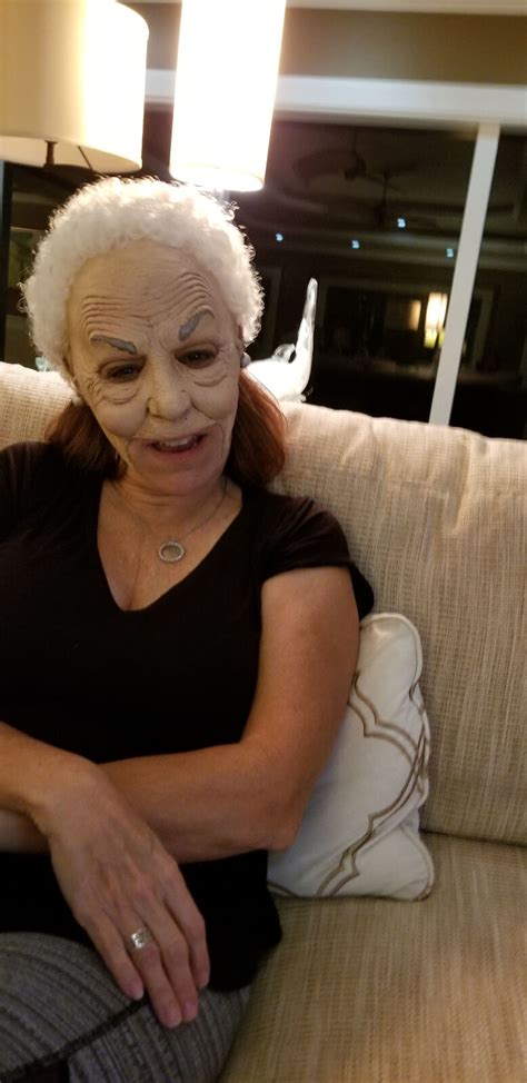 adult nanny old lady grandma chinless latex mask with hair costume tb27541 886390275415 ebay