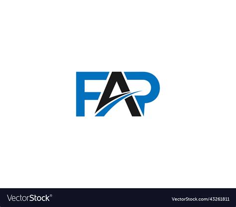 Modern Fap Letter Logo Royalty Free Vector Image
