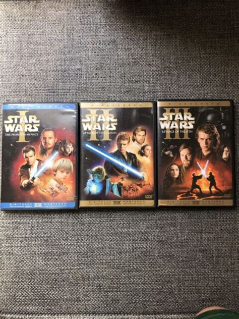 Star Wars Prequels Trilogy Set Episodes I Ii Iii 3 Dvd Ebay