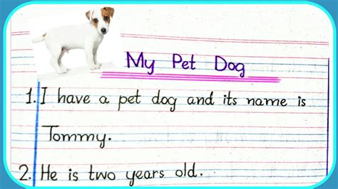 10 Lines On My Pet Dog In English L Essay On Dog L Essay Writing L Easy