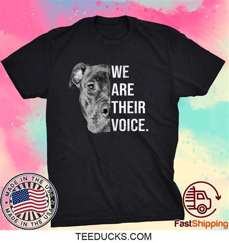 We Are Their Voice Pitbull Dog Tee Shirt Reviewstees