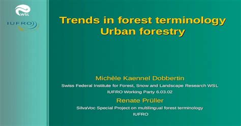 Ppt Trends In Forest Terminology Urban Forestry Dokumentips