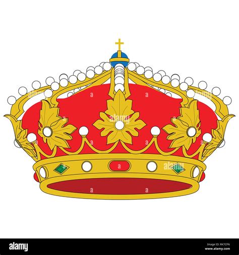 Reina De Oro Corona Aislados Vector De La Corona Medieval El Rey