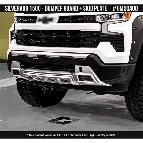 2022 2023 Chevrolet Silverado Front Bumper Guard And Skid Plate Rst