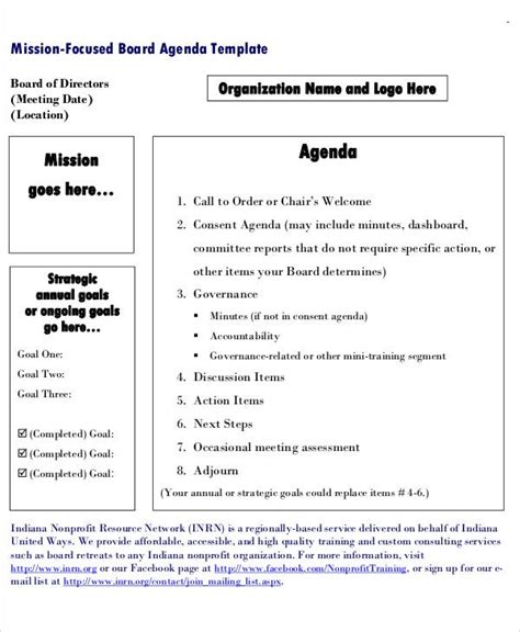 6 Sample Action Agenda Free Sample Example Format Download