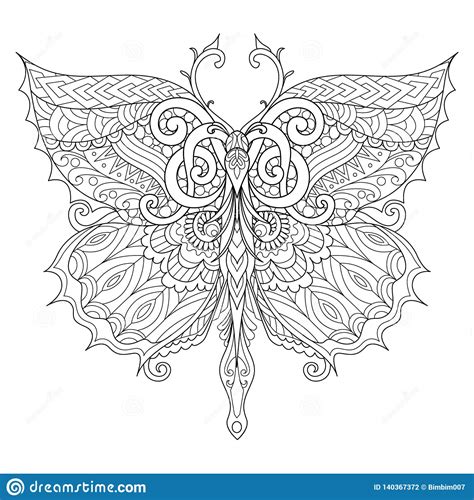 Beautiful Butterfly For Adult Coloring Book Coloring Page
