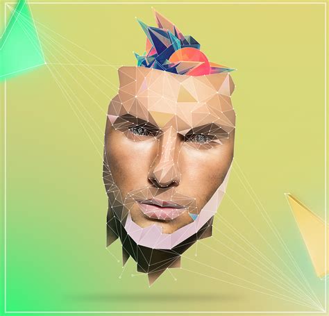 The Mask Low Poly Portrait Art 3d Poly On Behance