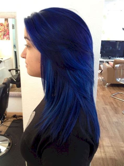 Pin By Dayna Kasprzycki On Beauty Dark Blue Hair Hair Styles Hair