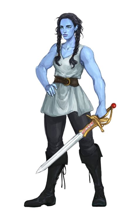 Female Undine Rogue Pathfinder PFRPG DND D D E Th Ed D Fantasy Character Portraits