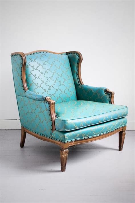 Whether you want to create a comfortable reading nook or a flexible spot for watching tv or listening to music, a classic armchair will do the trick. Vintage Teal Ornate Embroidered Wingback ARMCHAIR for sale ...