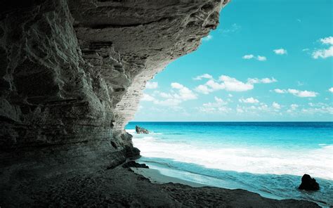Cave Images Beach Hd Desktop Wallpapers 4k Hd