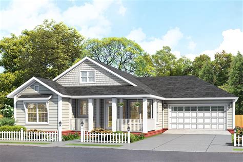 Step in off the front porch and enjoy the open views. 3-Bed Cottage Home Plan with Cozy Porches - 52302WM ...