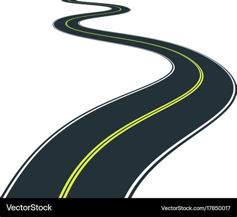 Isolated Road Curves Clip Art Royalty Free Vector Image