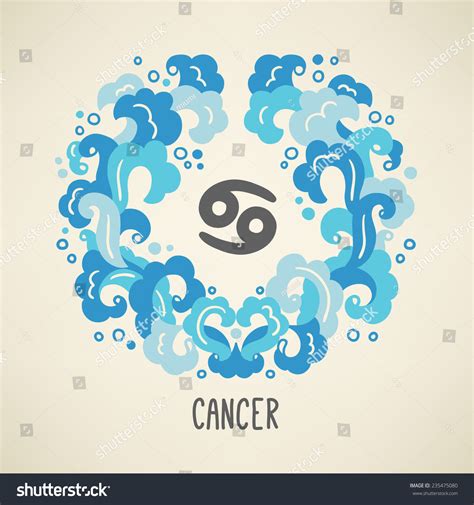 If you notice a persistent change in your body, tell your doctor. Zodiac Sign Cancer The Crab Water Stock Vector 235475080 ...