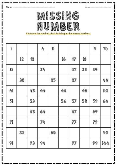 12 Best Images of Hundreds Square Worksheet Missing - Puzzle with Numbers in Squares, 100 Number ...