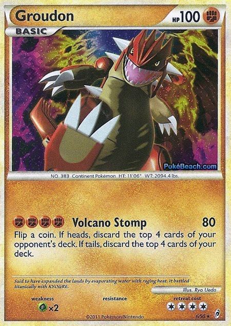 Groudon also has access to stealth rock, a very valuable move that many pokemon in the uber metagame lack. Pokemon Card of the Day: Groudon (Call of Legends) | PrimetimePokemon's Blog