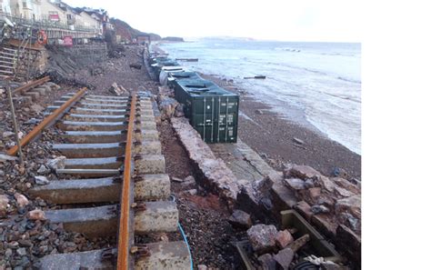 Breakwater Damaged After Further Storms Railway British Rail Old
