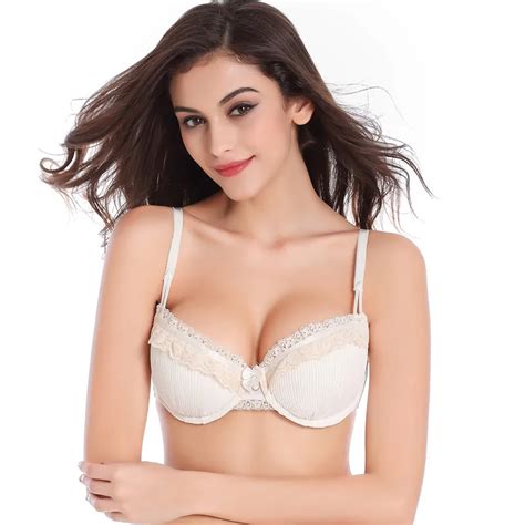 Buy 2016 Plus Size Push Up Bra Sexy White Lace Bras Intimate Brassiere Thin Cup