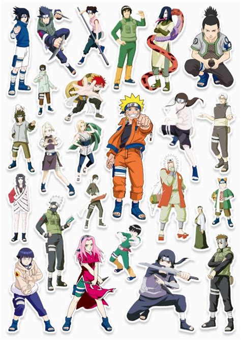 Naruto A4 Sticker Sheetsninja Comic Sticker Sheetslaptop Etsy