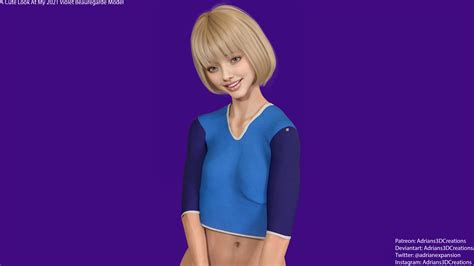 A Cute Look At My 2021 Violet Model By Adrians3dcreations On Deviantart