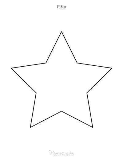 Free Printable Star Templates And Outlines All Sizes Large And Small 8