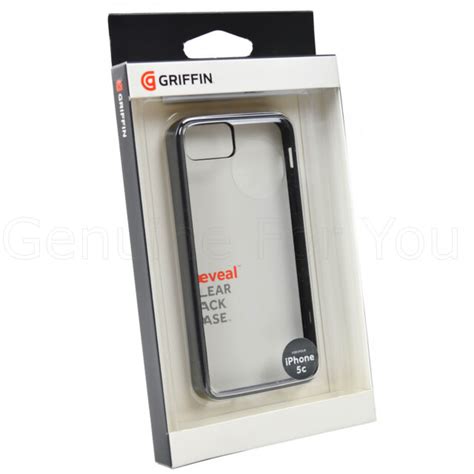 Griffin Reveal Slim Fit Case For Iphone 5c Clear Backblack Bumper