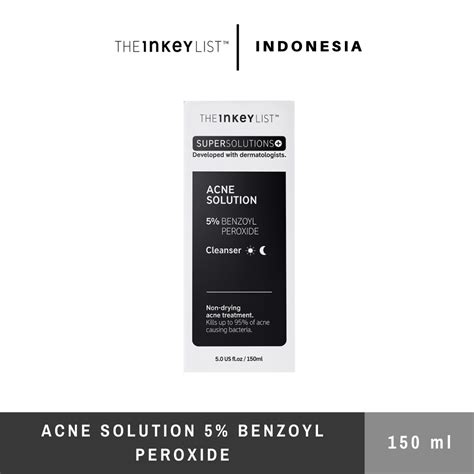 jual the inkey list acne solution 5 benzoyl peroxide cleanser shopee indonesia