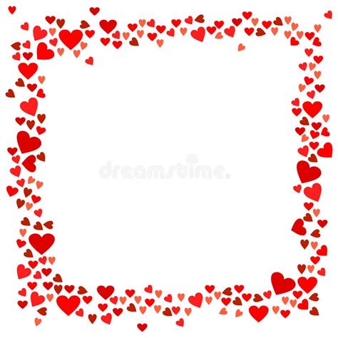 Marcos de amor románticos para san valentín y tarjetas de corazones personalizadas gratis. Marco Rojo De Los Corazones Del Vector Para El Diseño Del ...