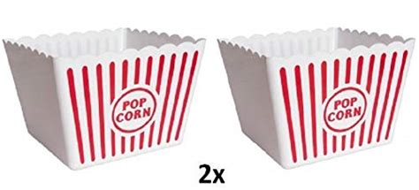 Buy Unitedmind Reusable Plastic Red And White Striped Classic Popcorn