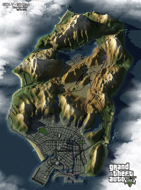 Topography Of Gta V San Andreas San Andreas Topographic Map Topography