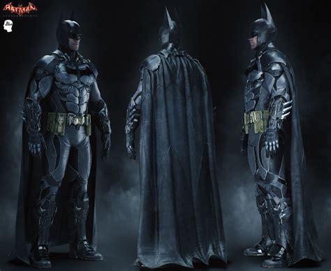The Batman Costume Is Shown In Three Different Poses