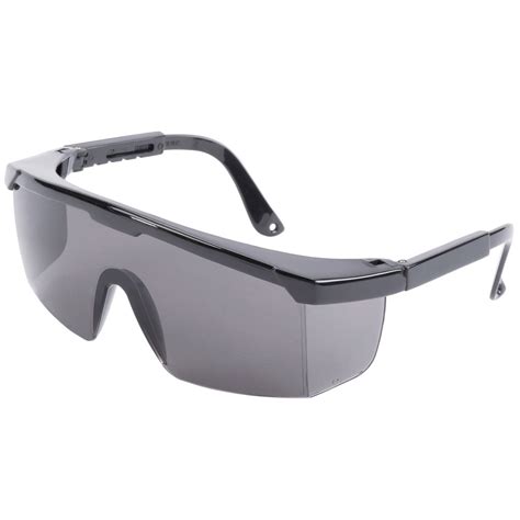 scratch resistant safety glasses eye protection black with gray lens