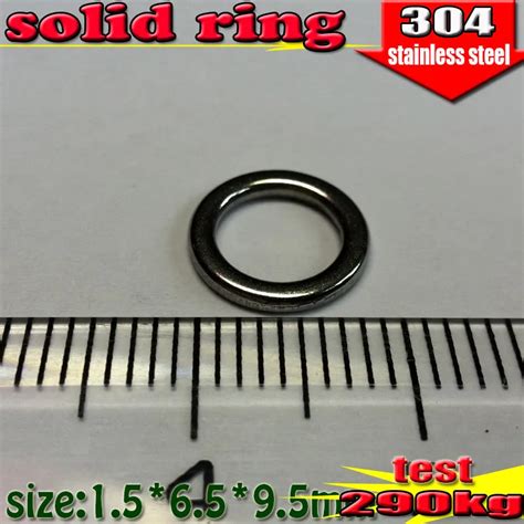 2019new Fishing Rings Stainless Steel Solid Ring Lure Accessories Size